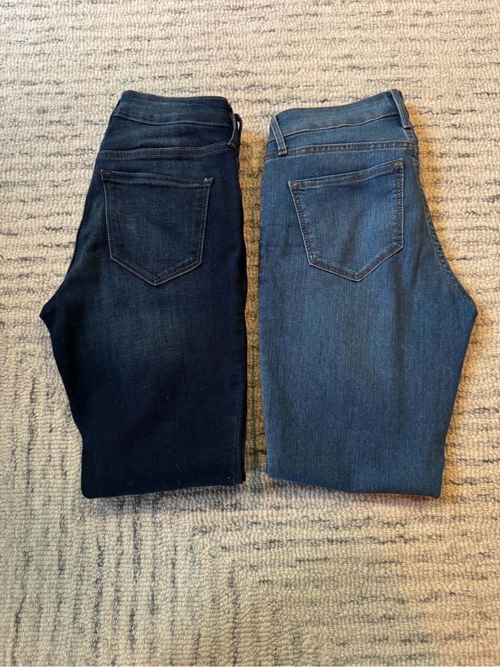 Old NavyWomen’s Stretch Denim Jeans - Dark Indigo & Medium Blue